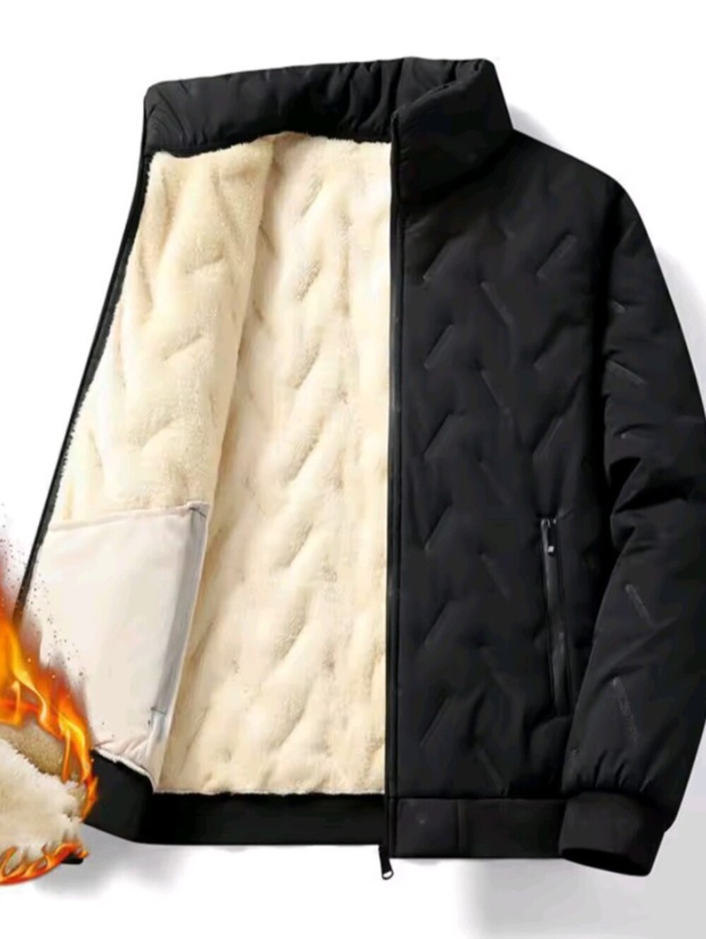 Men's Zipper Knitted Long Sleeved Jacket